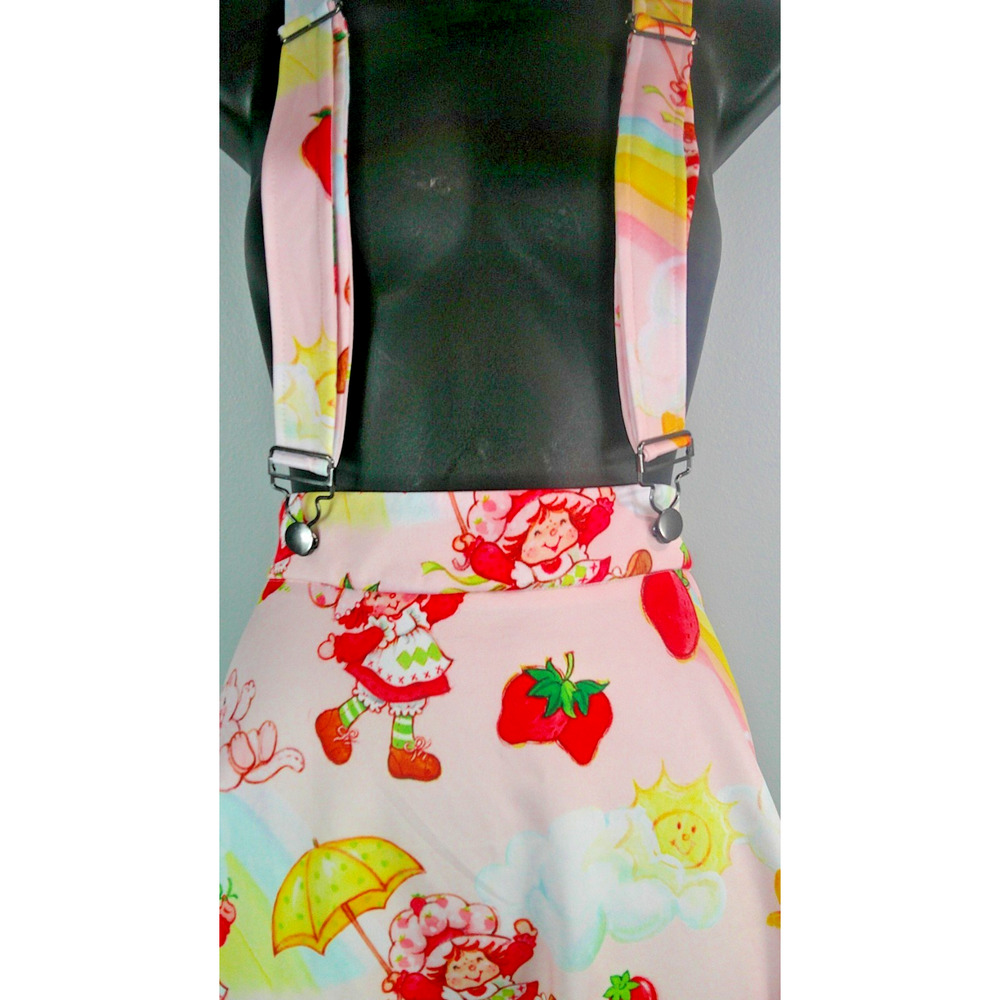 Strawberry Shortcake Women's Skirt Sz XL Suspender A-line Hot Topic - Picture 3 of 7